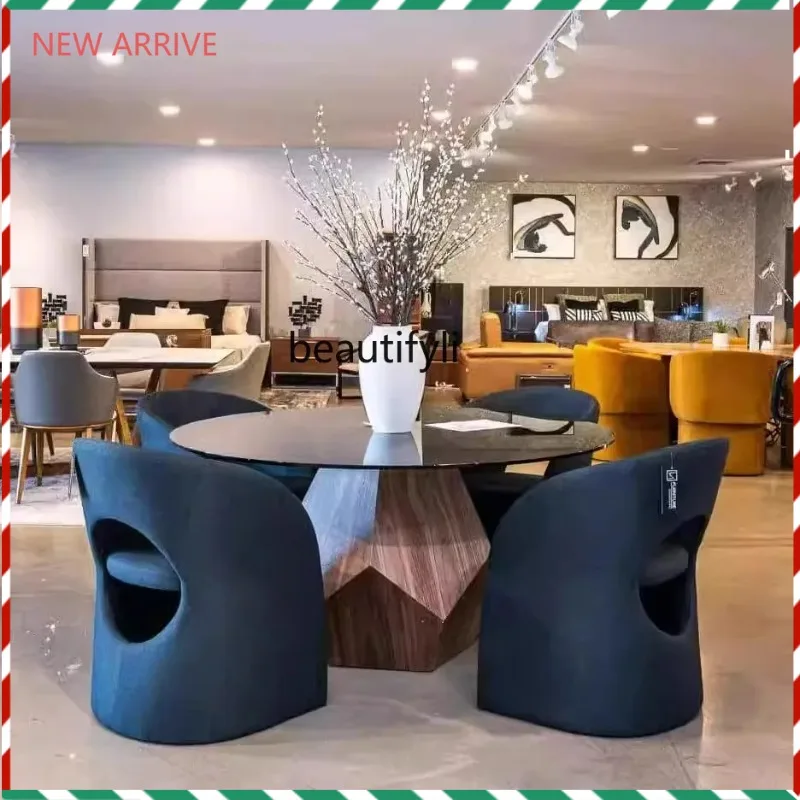 D2520 Nordic Light Luxury Reception Meeting Chair Hotel Lobby Business Office Conference Chair Designer Showroom Dining Chair