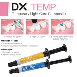 Dental Temporary Filling Material Light Curing Composite Resin Temp Inlay Outlay Dentex Implant Screw Sealing Dentistry Products