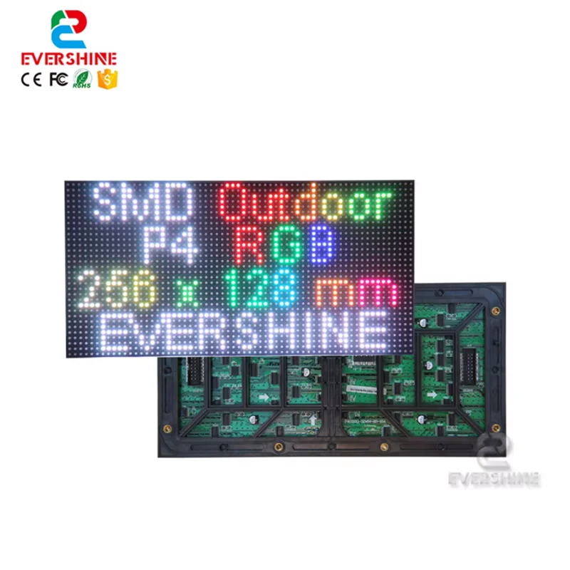 Low Power Consumption Outdoor RGB Full Color P4 Led Module SMD1921 1/8S 256x128mm