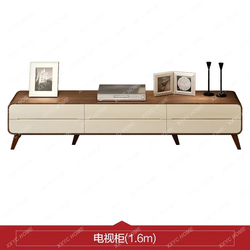 X  Walnut Color Coffee Table TV Cabinet Combination Living Room Furniture Set