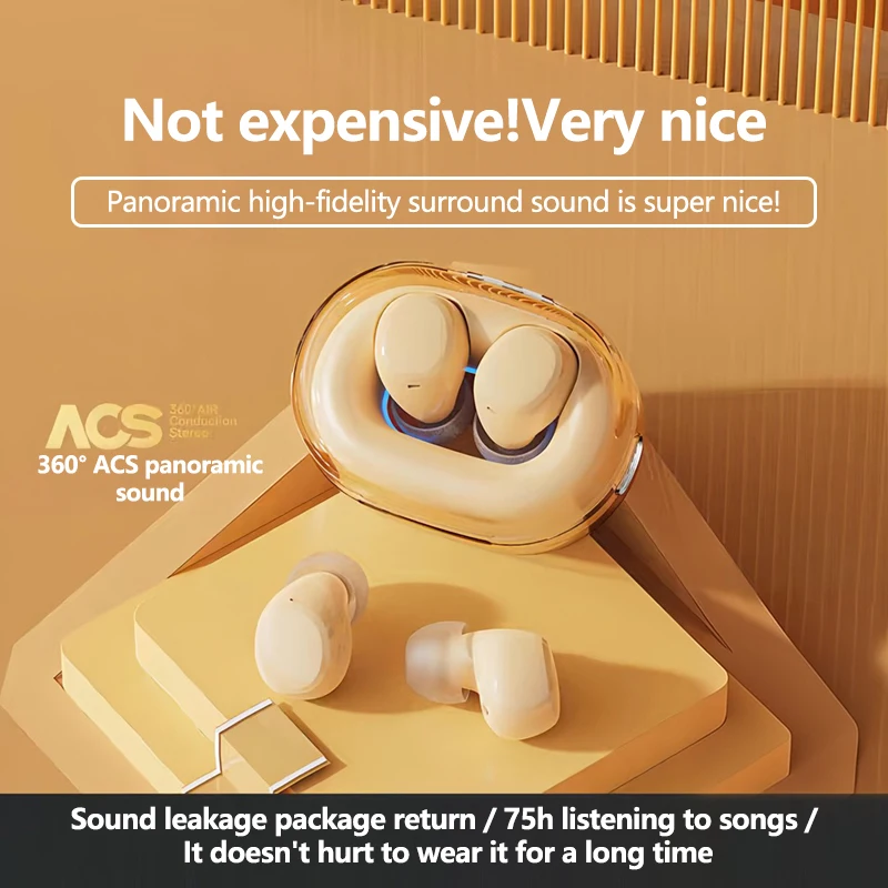 Lenovo ThinkPlus Wireless Headset Comfortable Mini Headphone-HiFi Subwoofer Surround Sound HD Call For Android iPhone Earphone