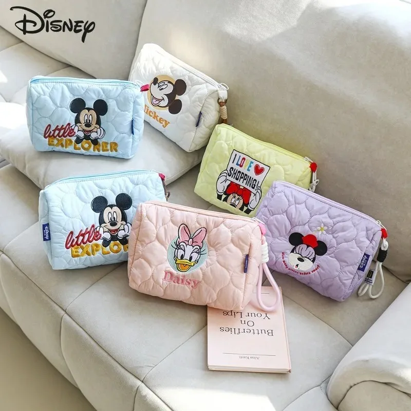

Disney 2025 New Women's Makeup Bag Fashionable High Quality Women's Handheld Storage Bag Multi Functional Travel Toilet Bag