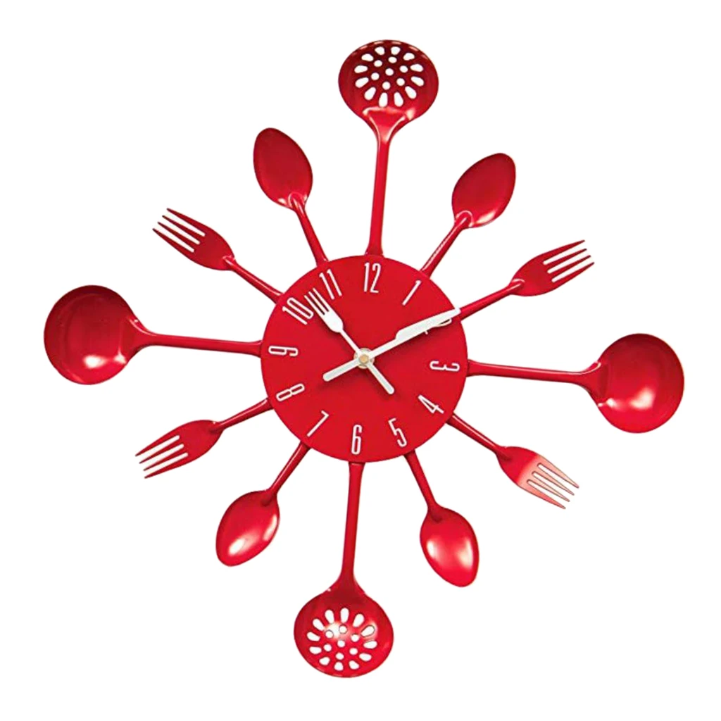 Stainless Steel Wall Clock Battery Operated Easy to Read Large Number Watch for Bedroom Kitchen Home Decor