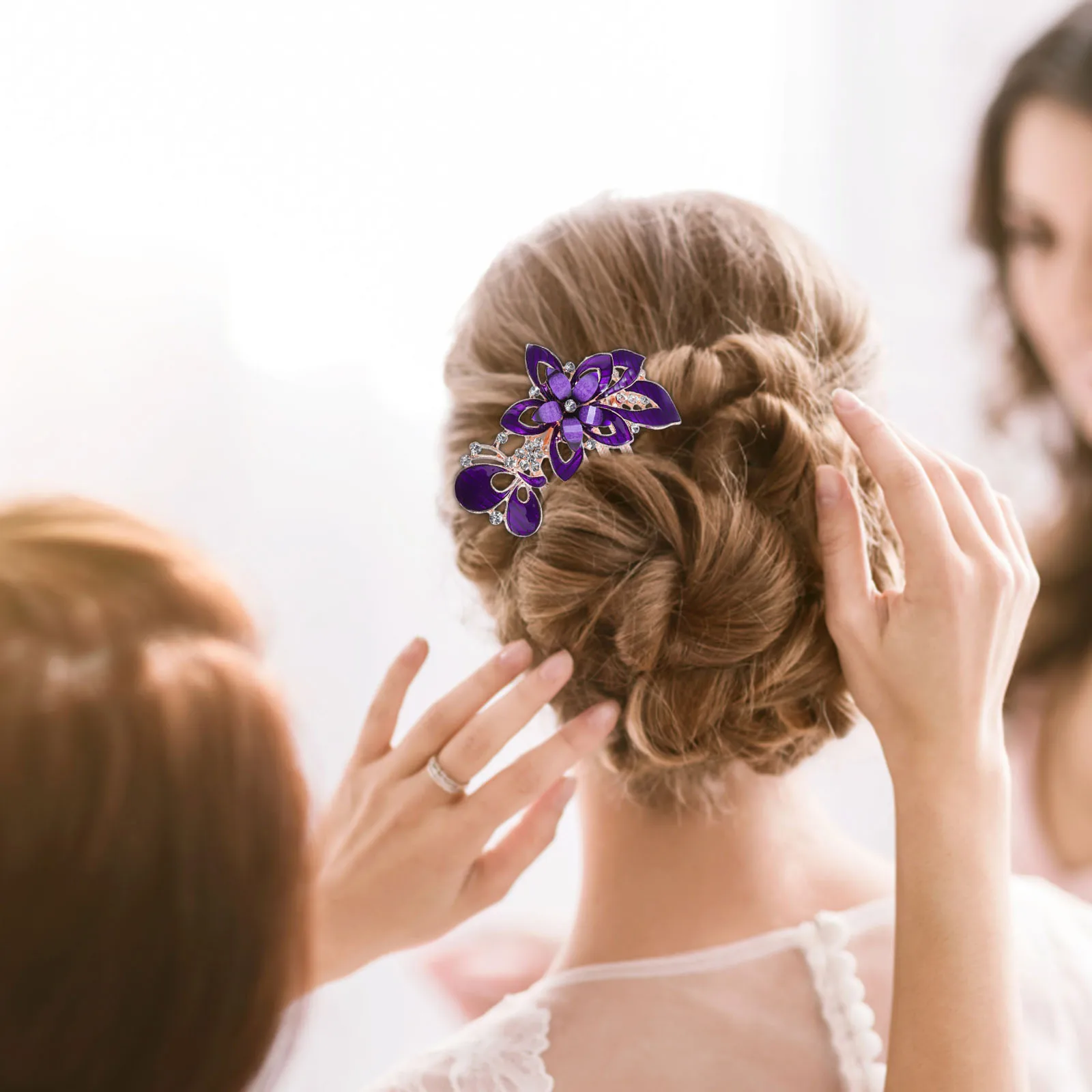 

Elegant Bride Comb Wedding Headdress Costume Accessories Fashion Headwear Party Hair Ornament Women Dark Blue Perfect Gift