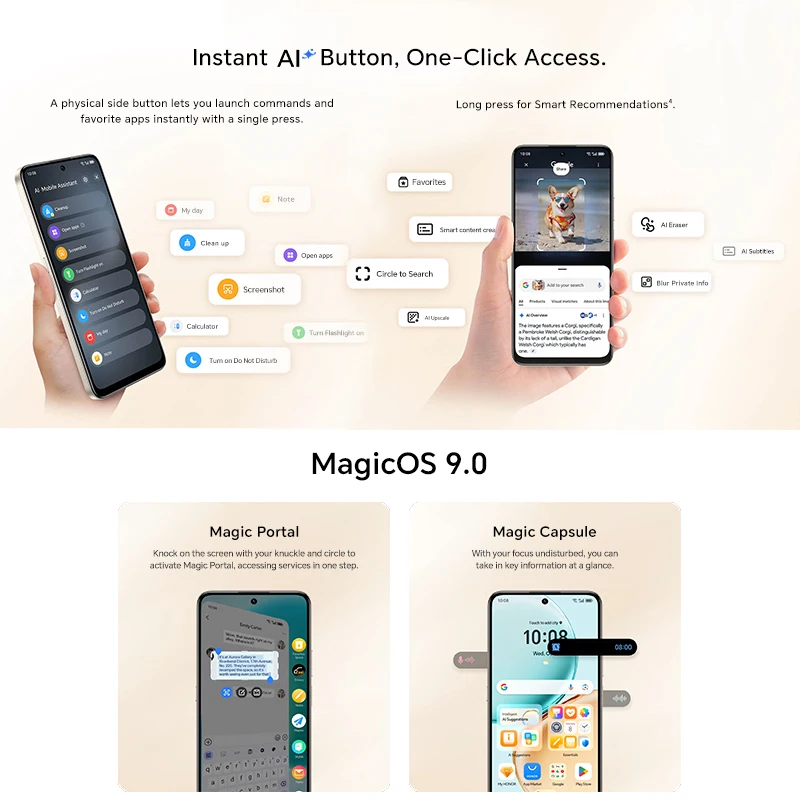 النسخة العالمية الأصلية HONOR X7d Snapdragon 685 6.77 بوصة 120 هرتز TFTLCD شاشة 108 متر الكاميرا الرئيسية 6500 مللي أمبير 35 واط شحن فائق #4
