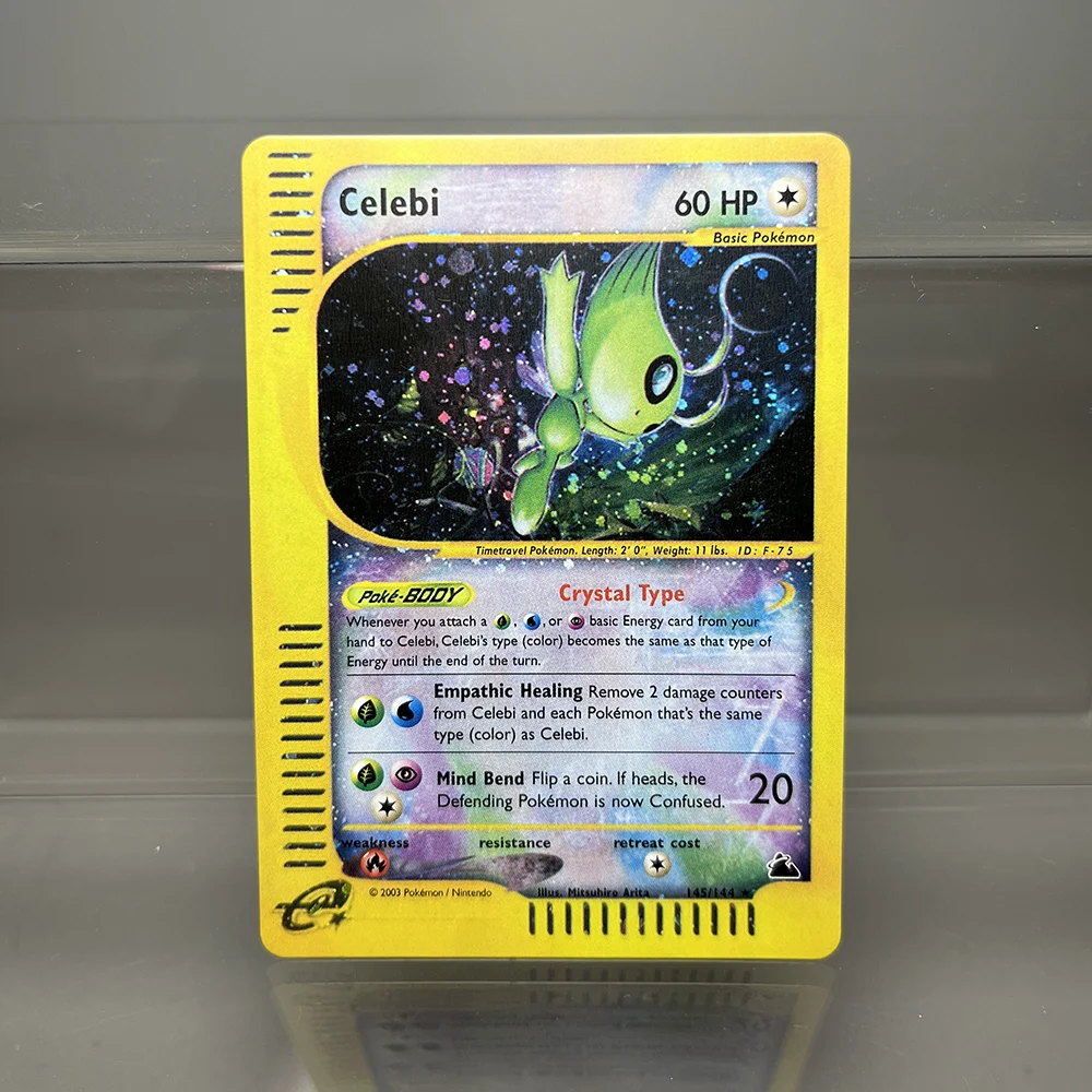 PKM-Karten Charizard Steelix Celebi Einzelfolienkarten Magneton Gengar Classic Game Collection Karten PTCG Proxy-Karten