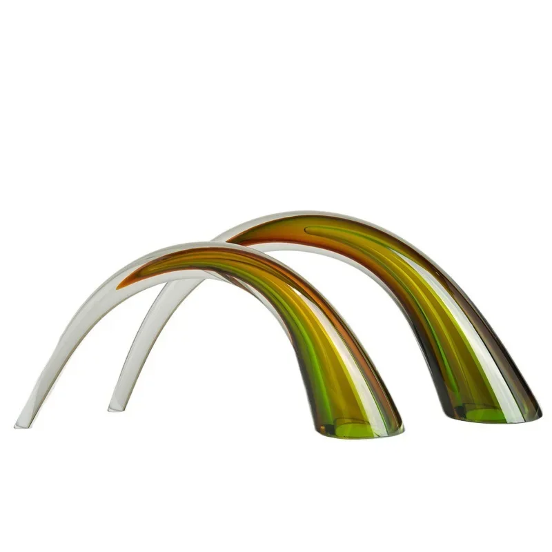Horn glass, crystal handicrafts, glazed living room, TV cabinet, foyer, entrance, Zhenzhai hotel ornament