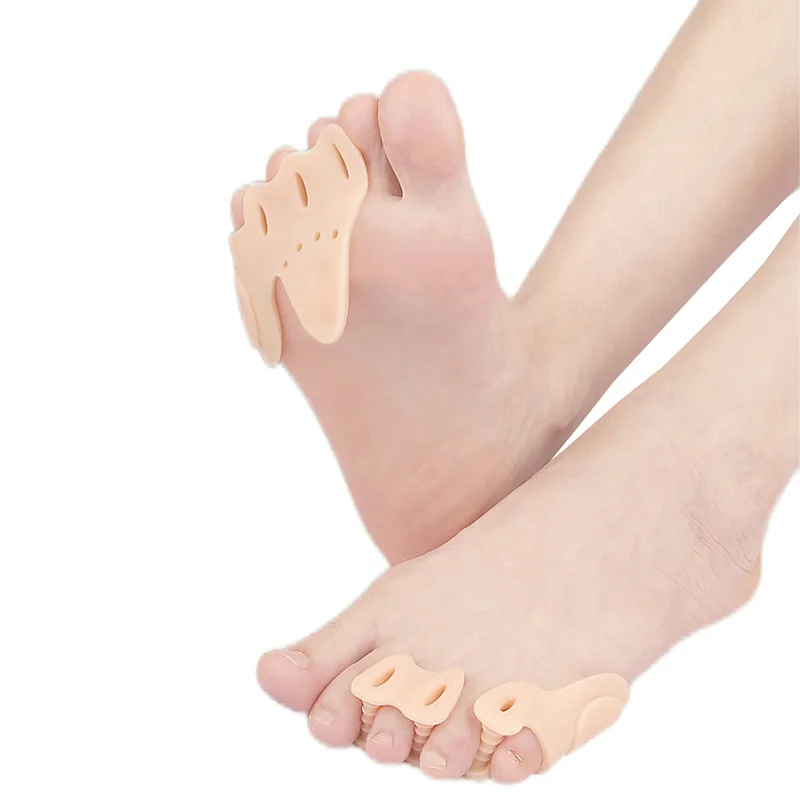 

4PC Gel Toe Separators for Overlapping Crooked Hammer Toes Little Toes Bunion Corrector Protector Cushions Free Size 3 Colors