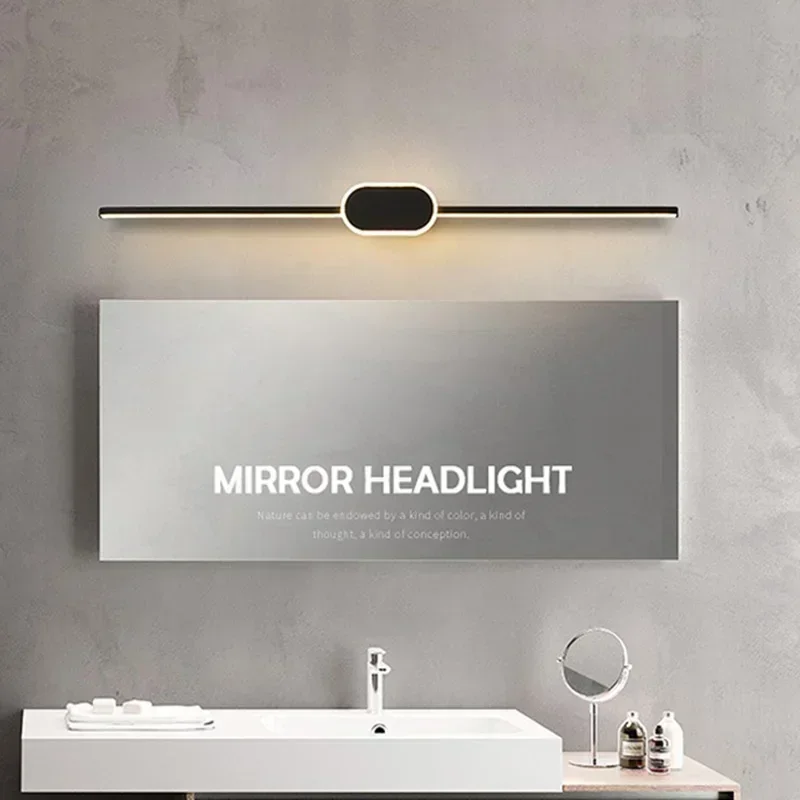 Luz LED moderna de pared para espejo de baño, lámpara Vanty, candelabro de aluminio, accesorio de decoración del hogar