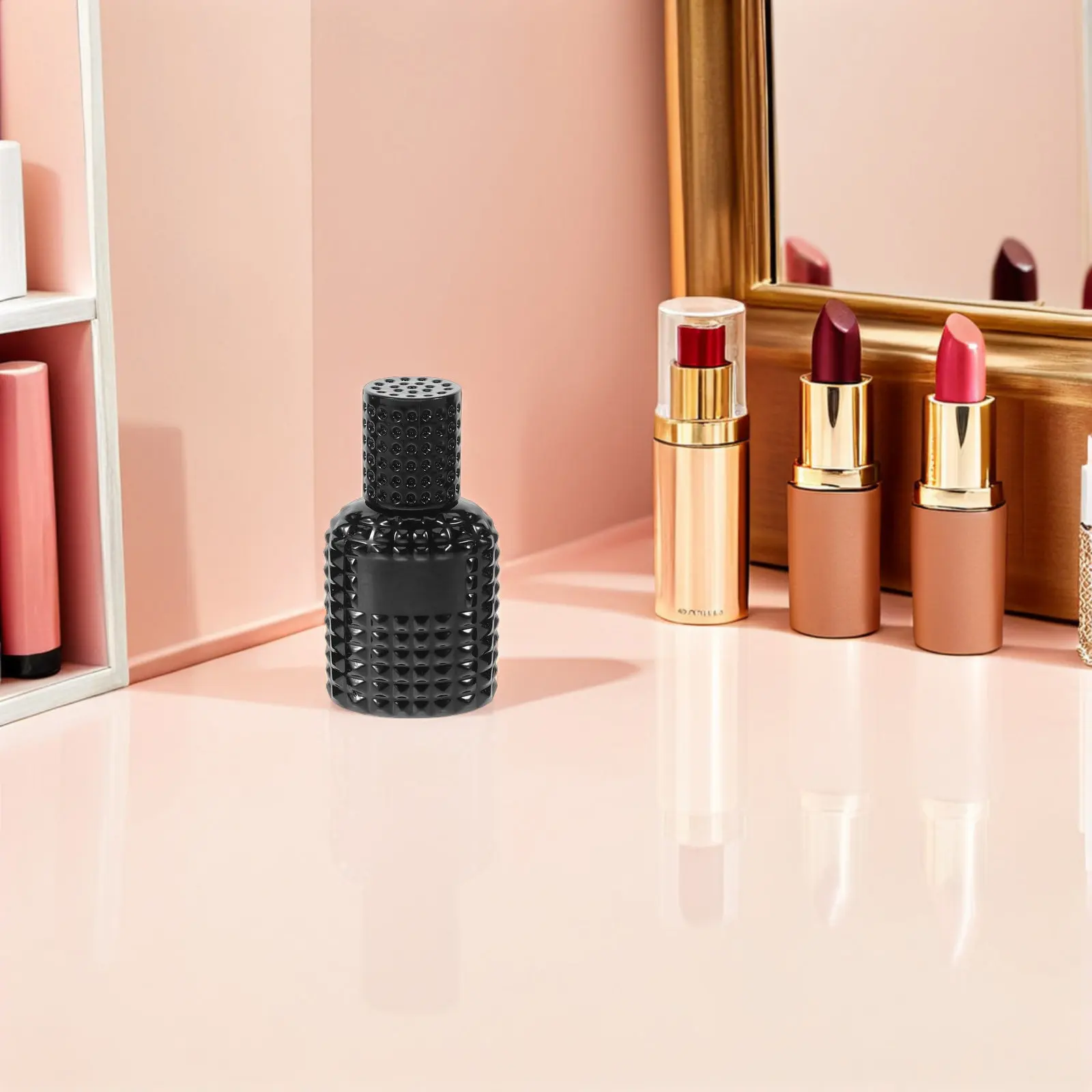3Pcs Refillable Glass Perfume Atomizer Black 25Ml Fine Mist Spray Bottle Travel Portable Fragrance Container Essential Oil