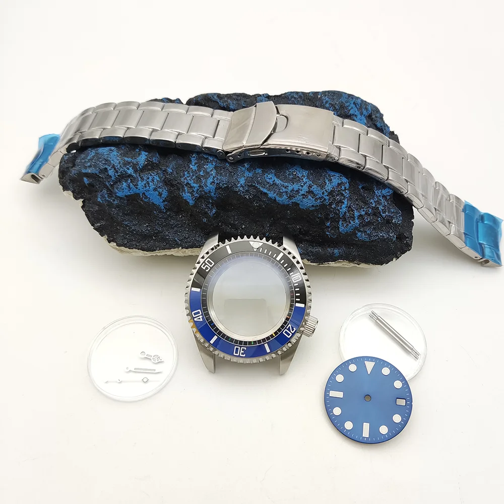 Accesorios de reloj para hombre, caja NH35, resistente al agua, parte trasera transparente, Juego de piezas de accesorios de reloj, 42 mm