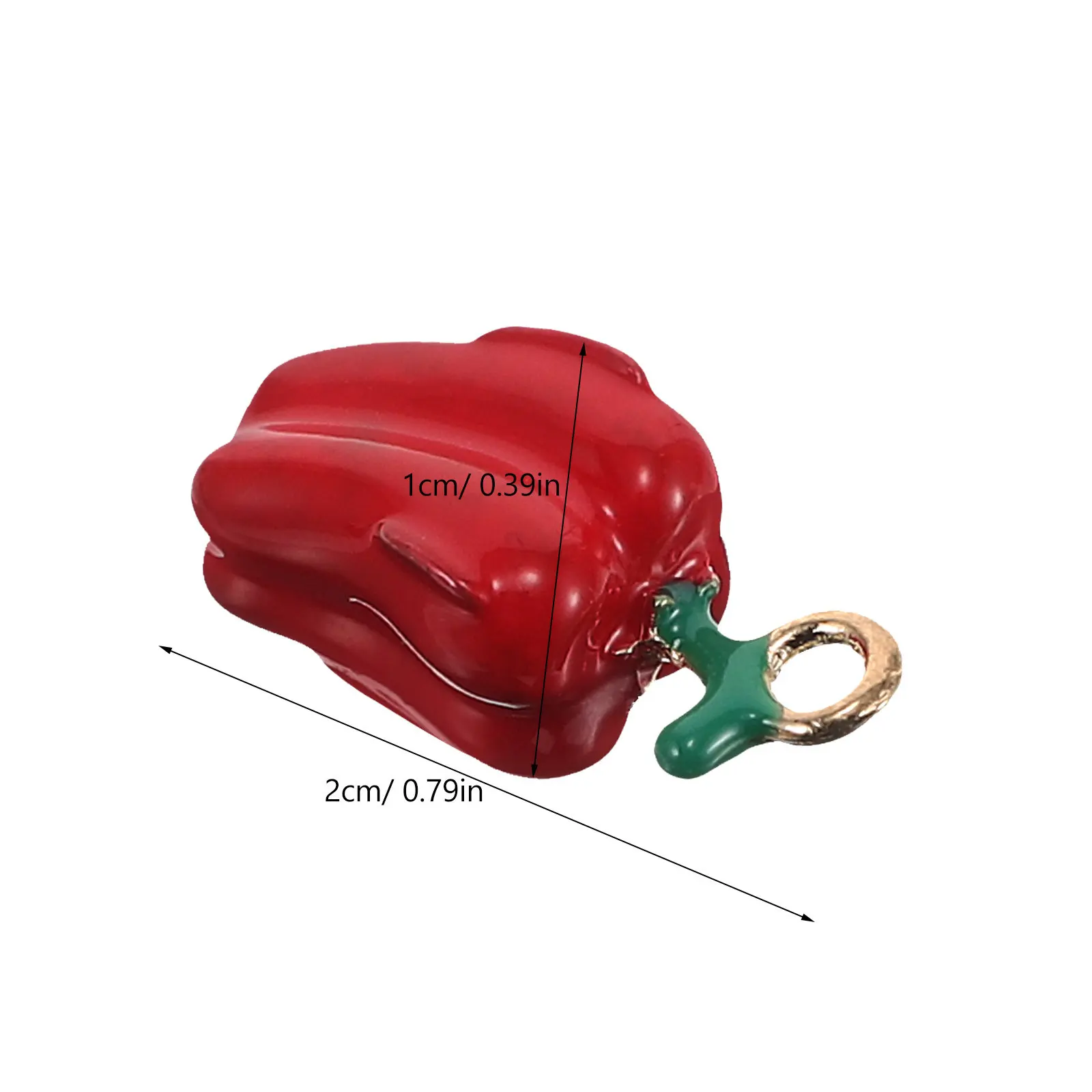 10Pcs Chili Pepper Alloy Charms Red Pendant for DIY Jewelry Making Earrings Necklaces Vegetable Craft Keychain Charm - view 3