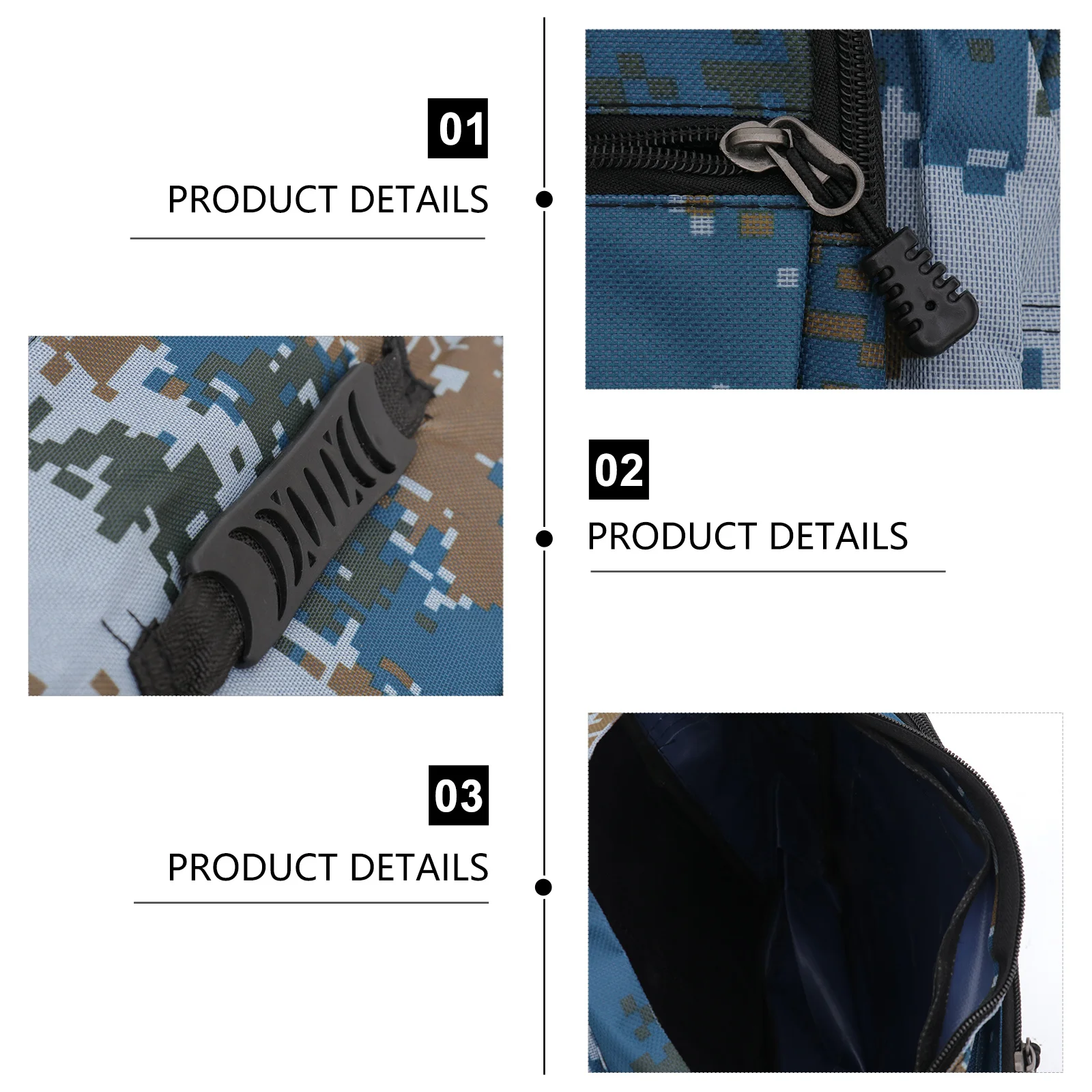 Waterproof Camo Rear Seat Bag Canvas Saddle Trunk Bag for Mountain Cycling Reflective Lightweight Water Resistant