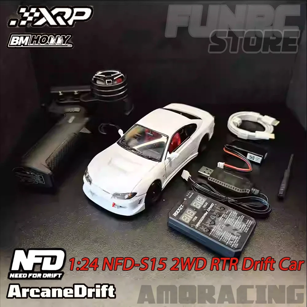 XRP NFD-S15 1/24 RTR Drift Car RC Remote Control Car Alloy Simulation Model Car MINI Racing Adults Childrens Toys