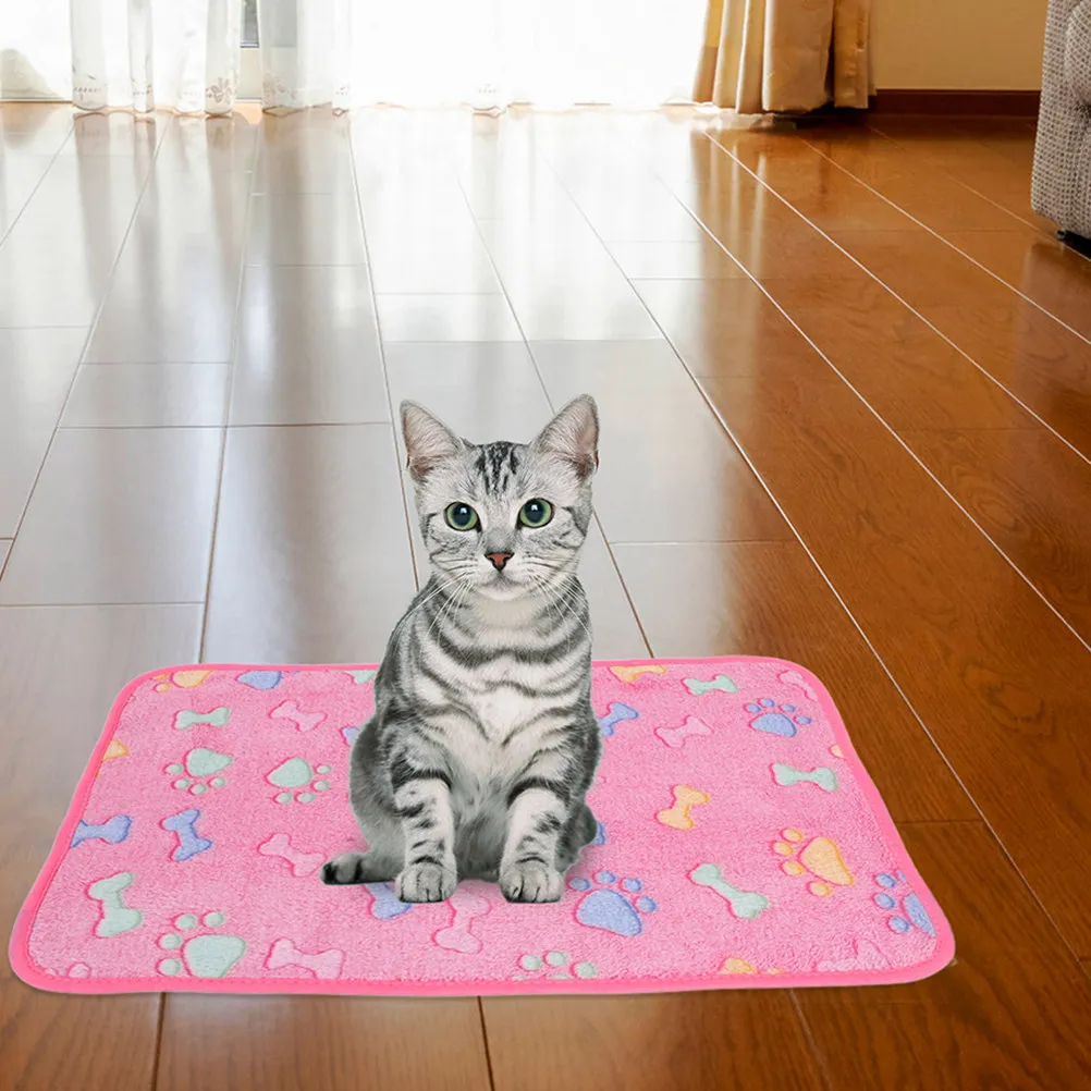 3Pcs Small Pet Blanket Soft Fleece Dog Cat Blanket for Puppy Kitten Bed Washable Cute Pattern Dog Blankets Washable view 6