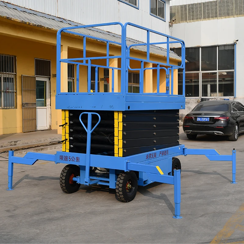 10m Factory Price Mobile Scissor Lift Hydraulic Lifting Table Aerial Working Platform