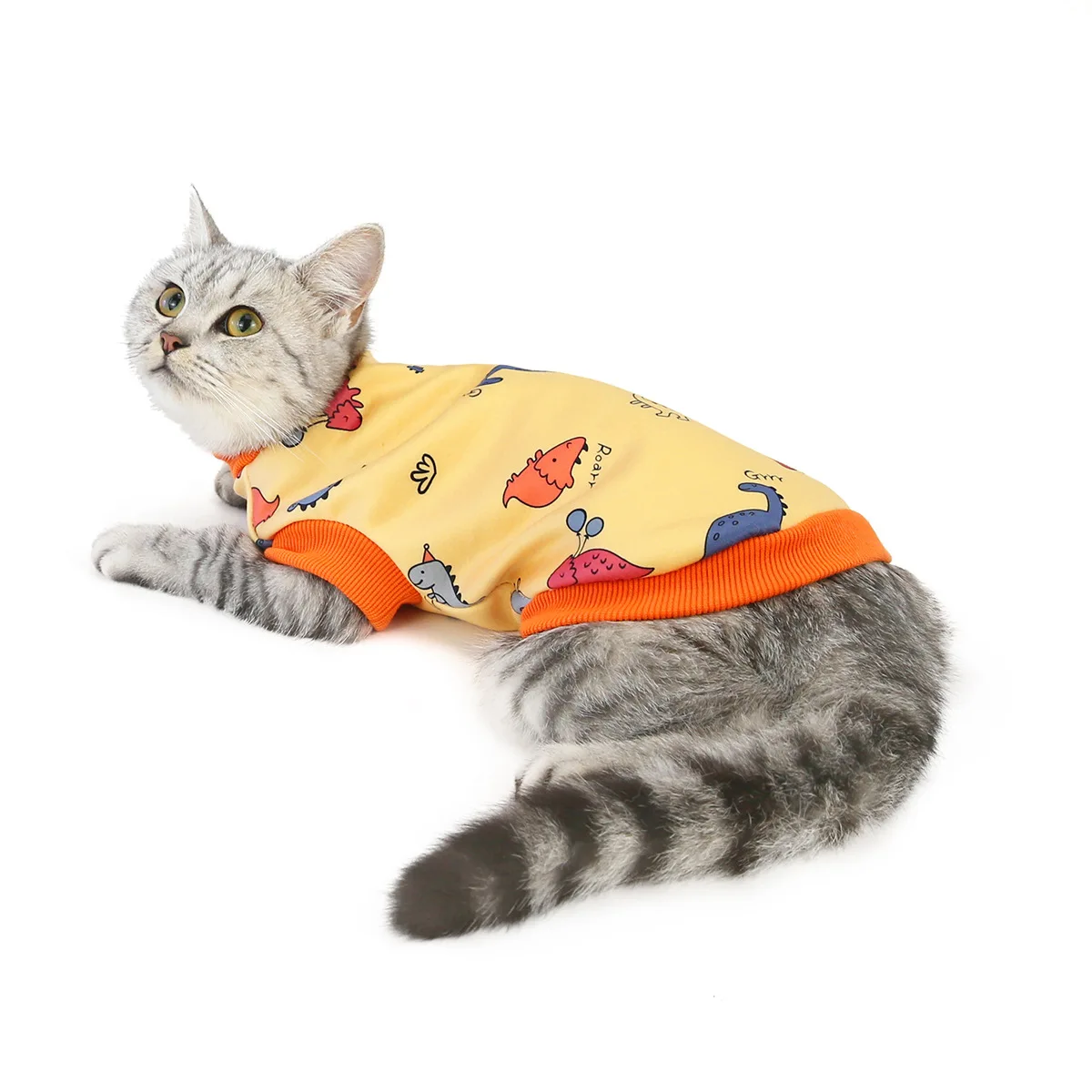 

Pet Clothes for Cats Winter Warm Cat Costume Katten Gotas Kedi Sphynx Hoodie Sweater Puppy Dog Clothing（XL，Yellow)