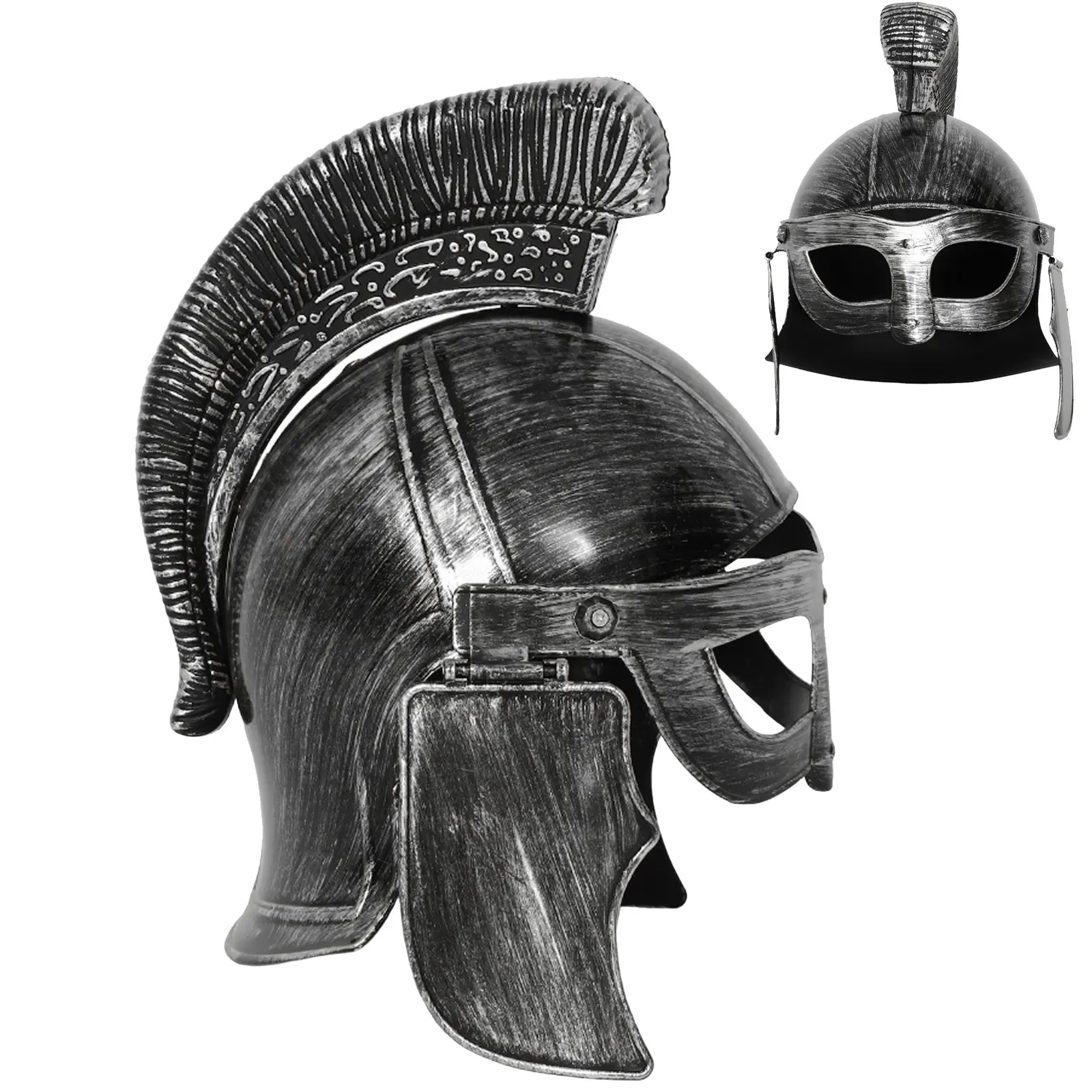 

Medieval Knight Helmet Mask Armour King Roman Helmet Samurai Hat Spartan Warrior Greek Soldier Gladiator Anime Cosplay Headwear