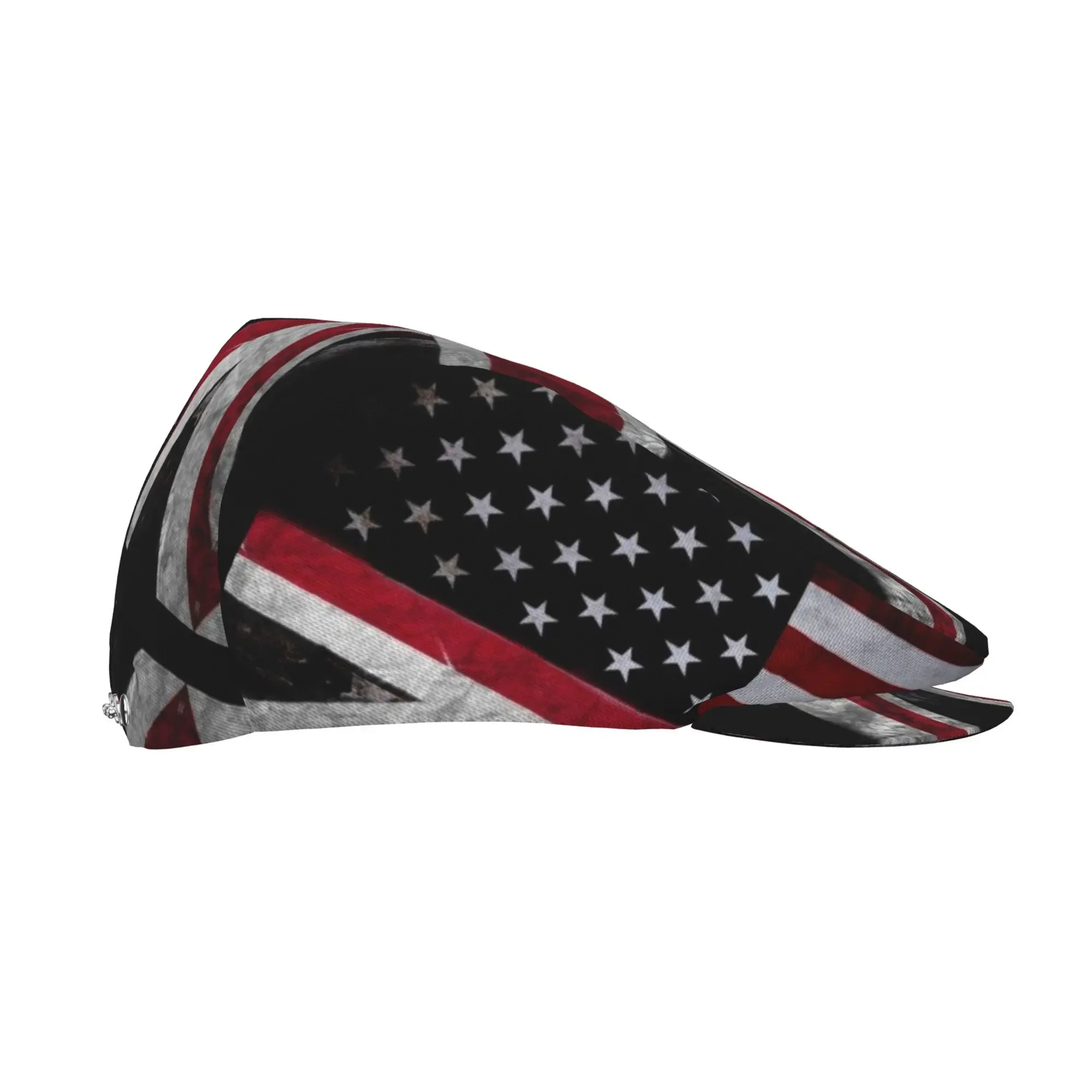 1pc Of A Fully Printed Grunge Cap Featuring The US And UK Flags, Adjustable For Both Men And Women, Styled As A Newsboy