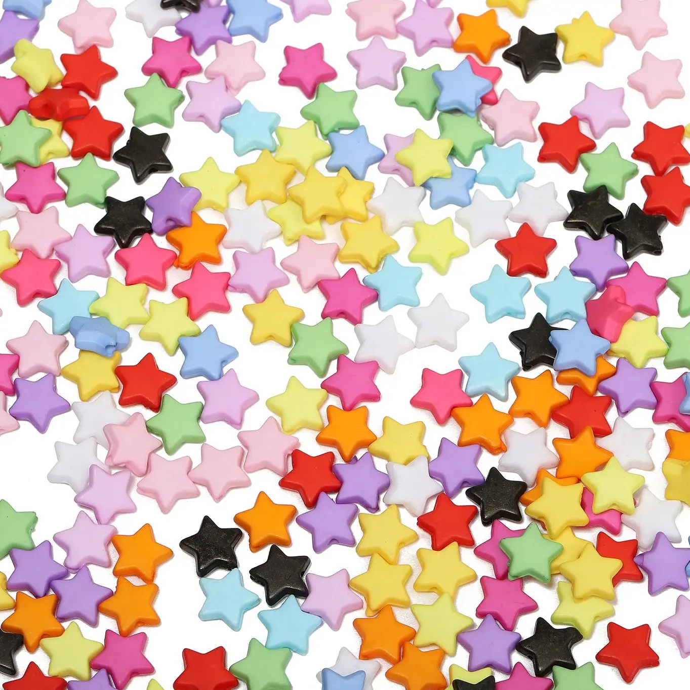 100pcs 9x9mm Mixed Colorful Star Acrylic Beads Loose Spacer Beads For DIY Jewelry Making Necklace Bracelet Accessories Supplier