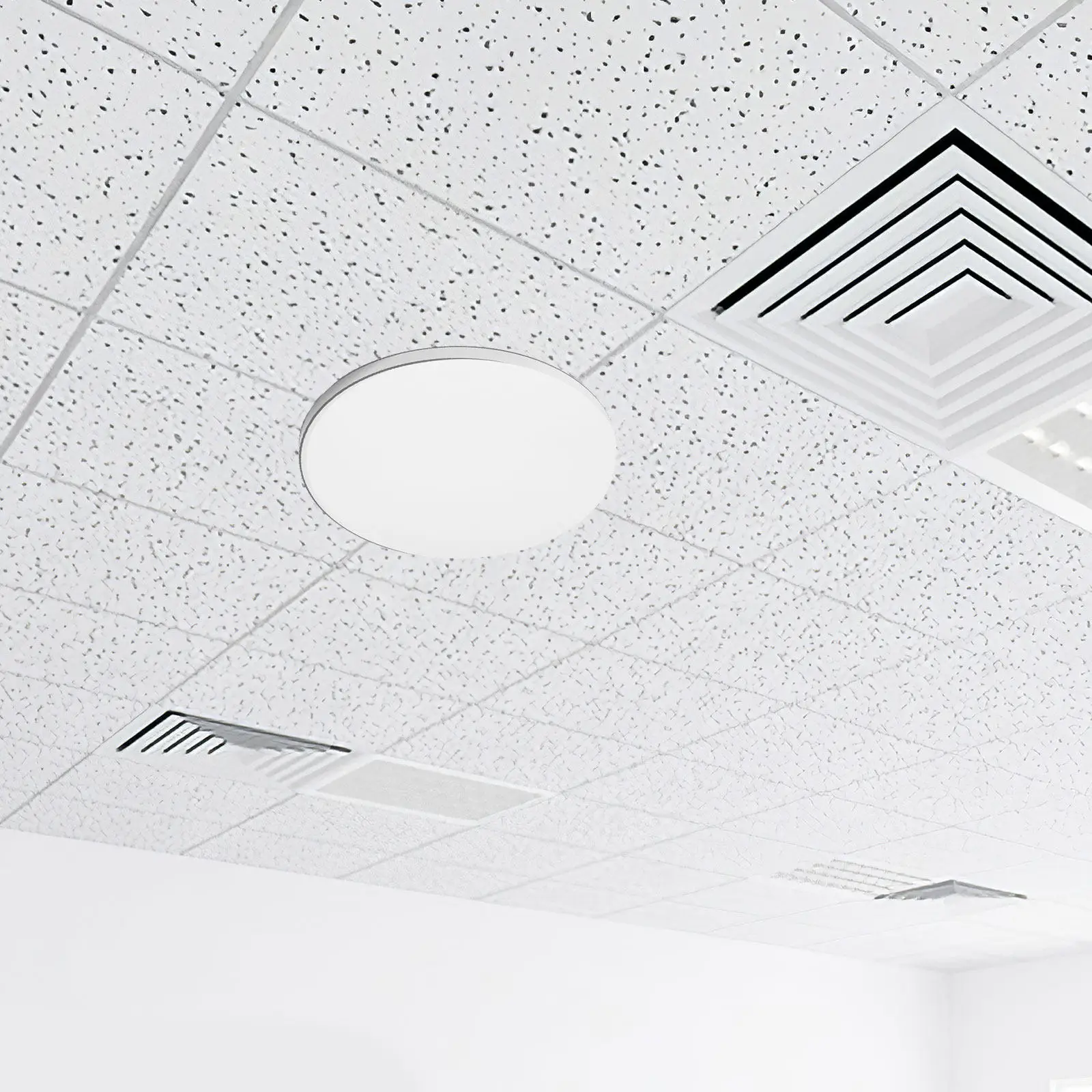2Pcs 8.72 Inch Acrylic Ceiling Lamp Diffuser Panel Round Flat Design Bright Even Light Distribution Modern Lampshade for Living