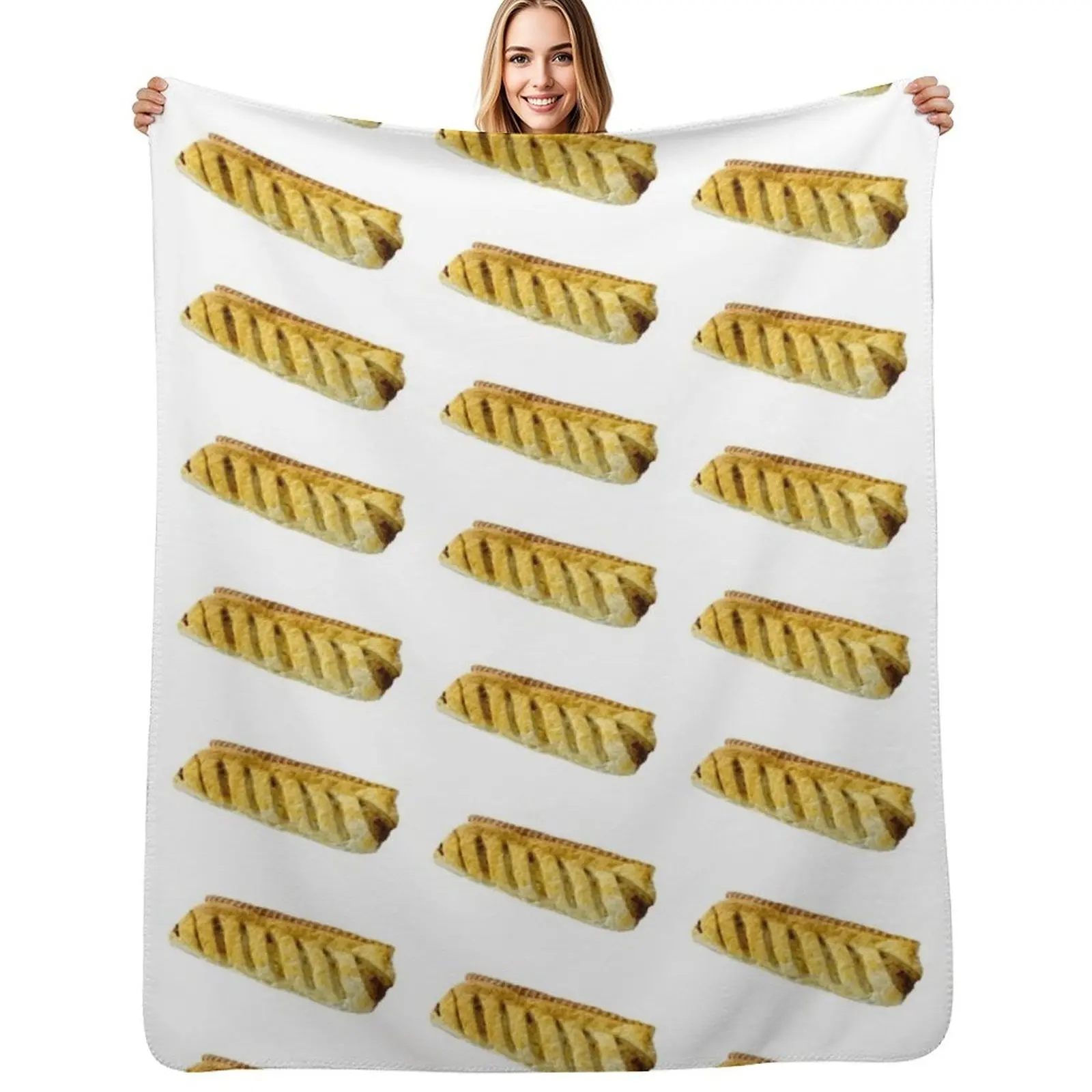 Sausage Roll Throw Blanket Spring Fall Cozy Throw Blanket for Couch