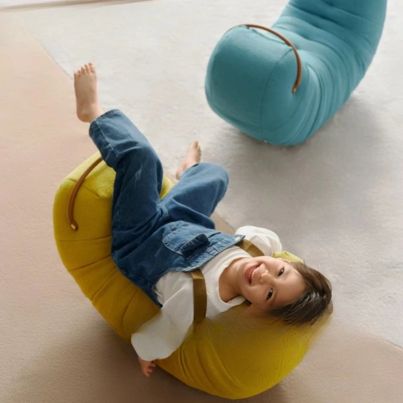 Modern Minimalist Design Children's Mini Roller Rocking Chair Caterpillar Dopamine Casual Single