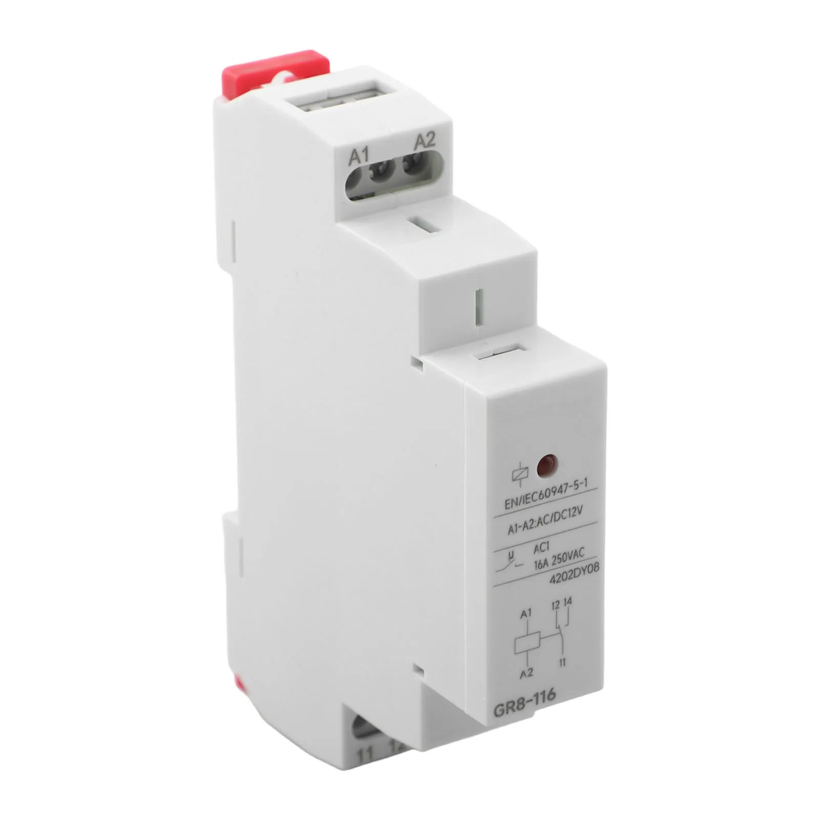 GR8116 Auxiliary Relay for Din Rail 1SPDT AC/DC 12V Compact and Efficient Solution for Complex Electrical Systems