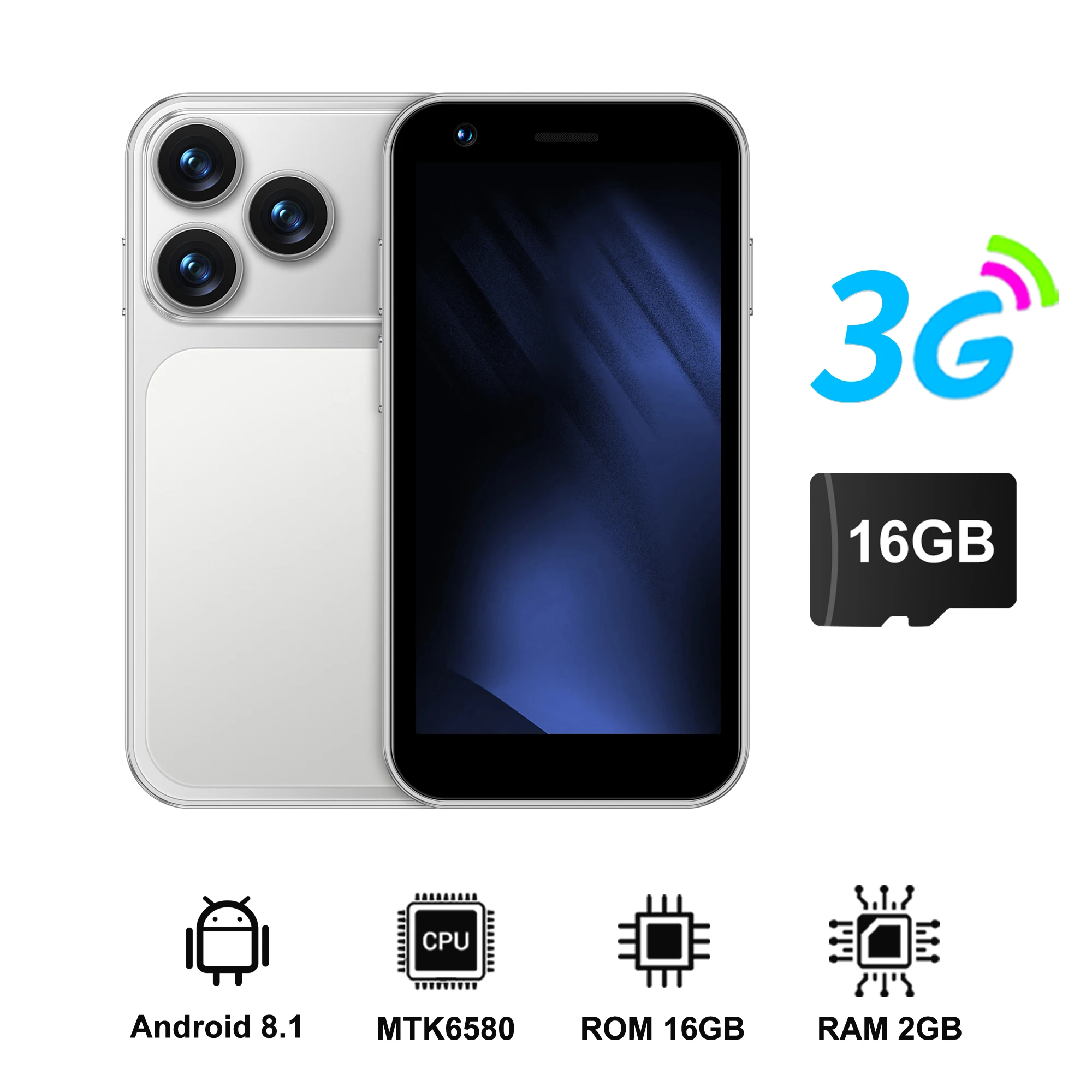 SERVO 18SE mini-smartphone Android 8.1 3G WCDMA Dual SIM Standby 3,0-inch scherm 2 GB RAM + 16 GB Play Store mobiele telefoons - afbeelding 1