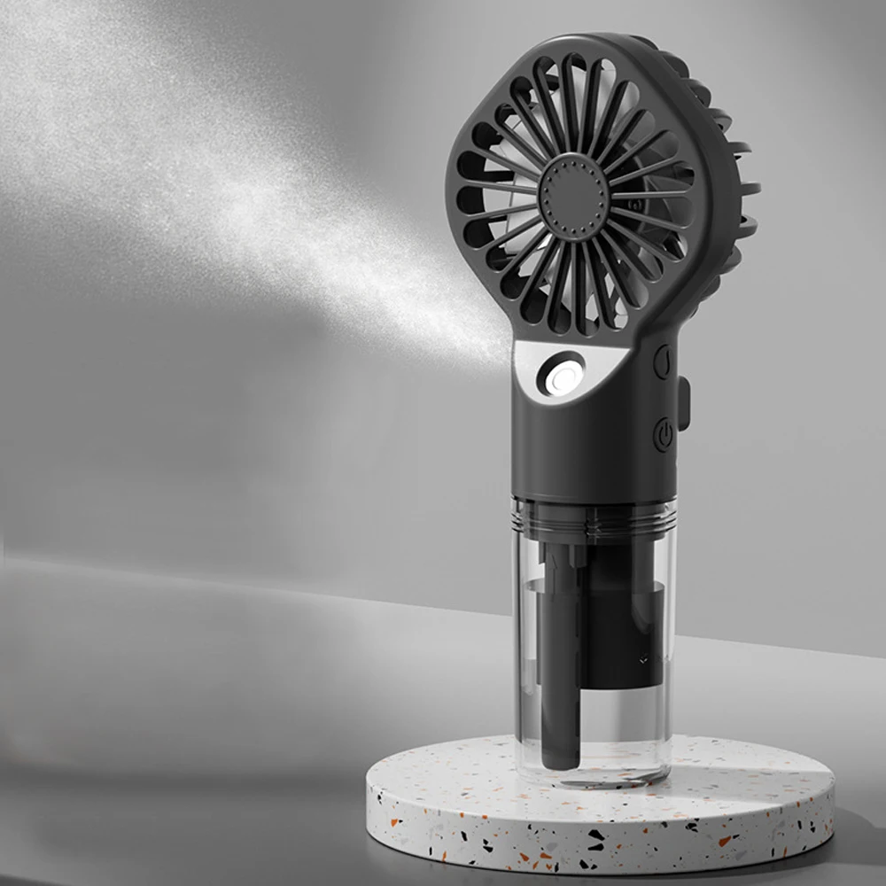 Portable Handheld Spray Fan Mini Humidifier Fan 4 Speeds Powerful Wind USB Rechargeable Water Spray Mist Fan Outdoor Small Fan image 3
