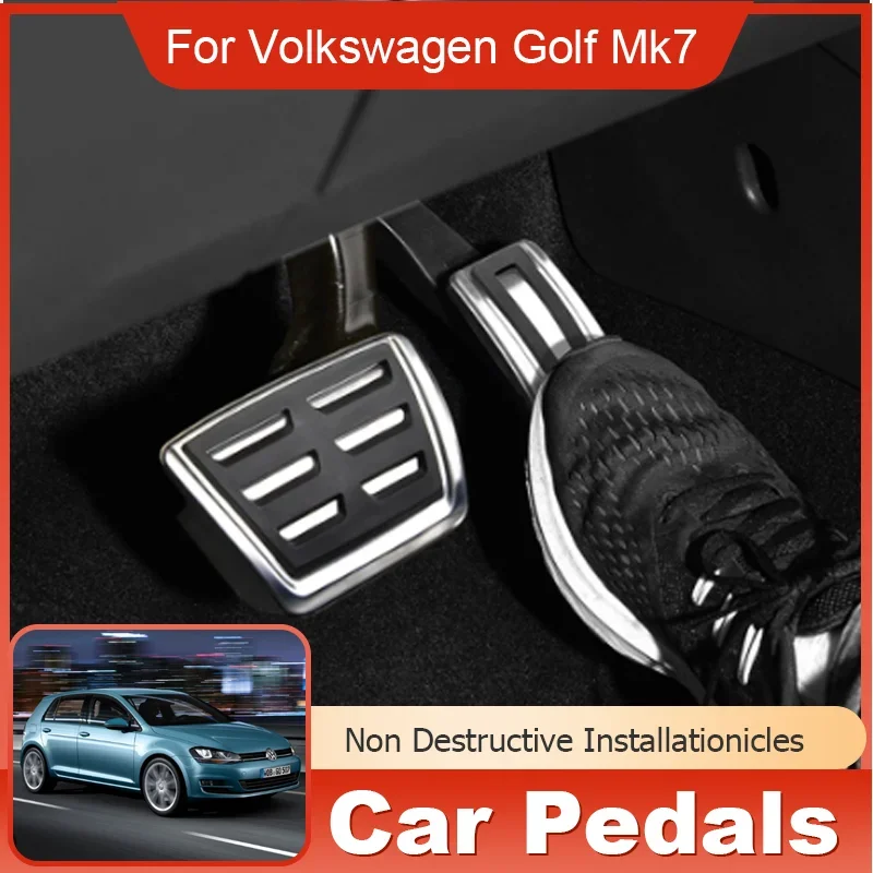 

for Volkswagen VW Golf 7 Mk7 2015~2021 2020 Accessories AT MT Car Pedals Stainless Steel Gas Brake Footrest Pedal Protection Pad