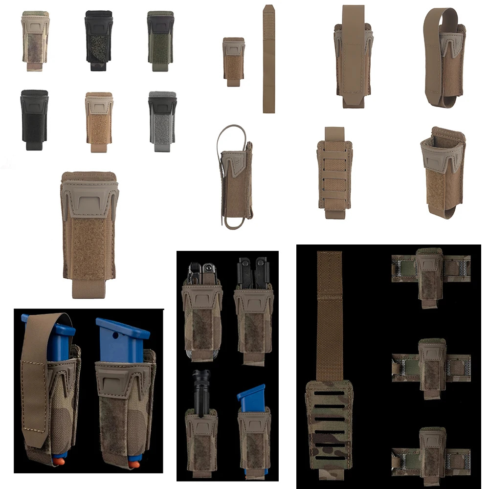 

NEW 9MM Airsoft Mag Pouch Agilit Style Pistol Magazine Pouch With Protective Cover Plate Quick Release MOLLE Tactical Belts Gear