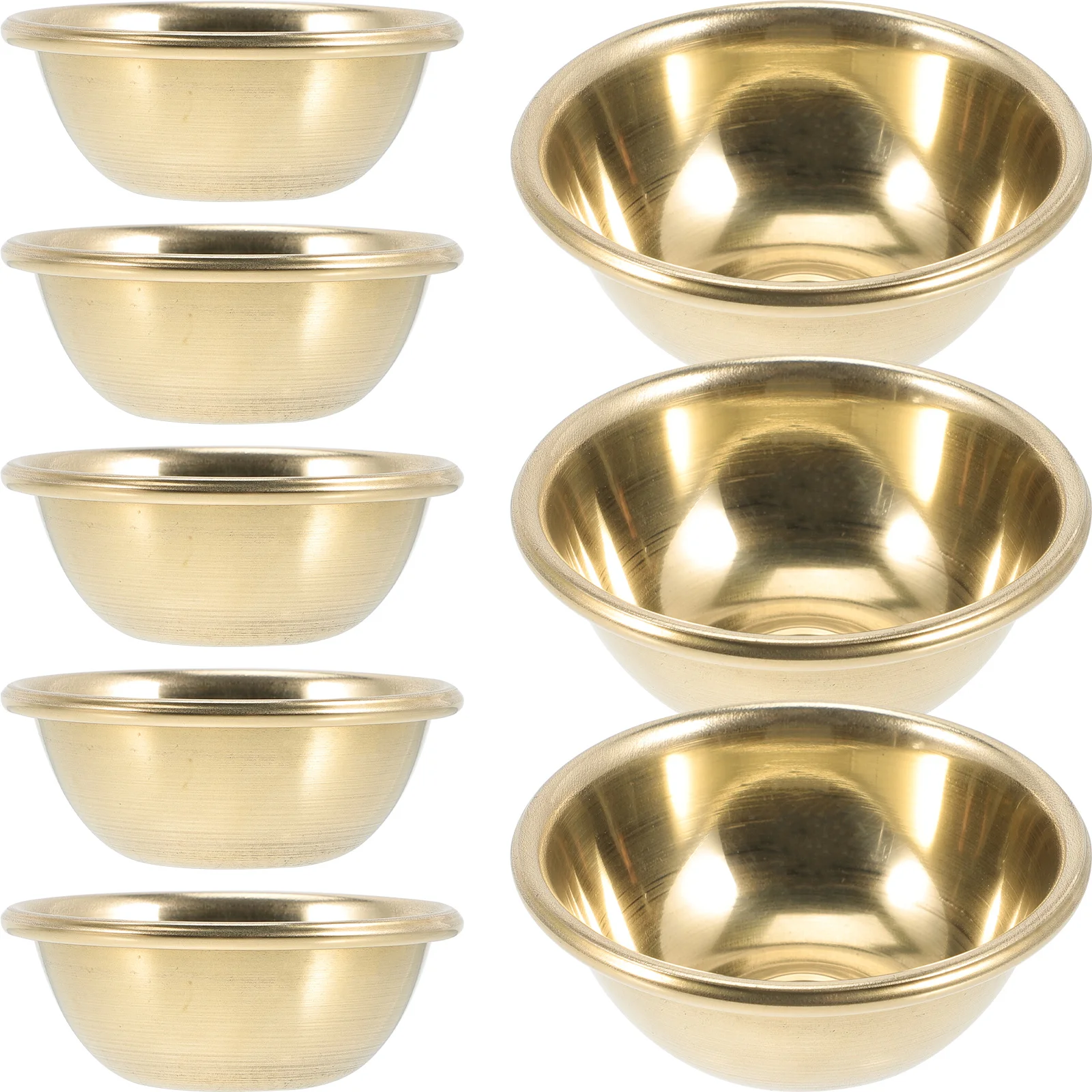 7 Pcs Bowl Buddha Cups Gobstoppers Water Tibetan Divine Bowls Brass Holy