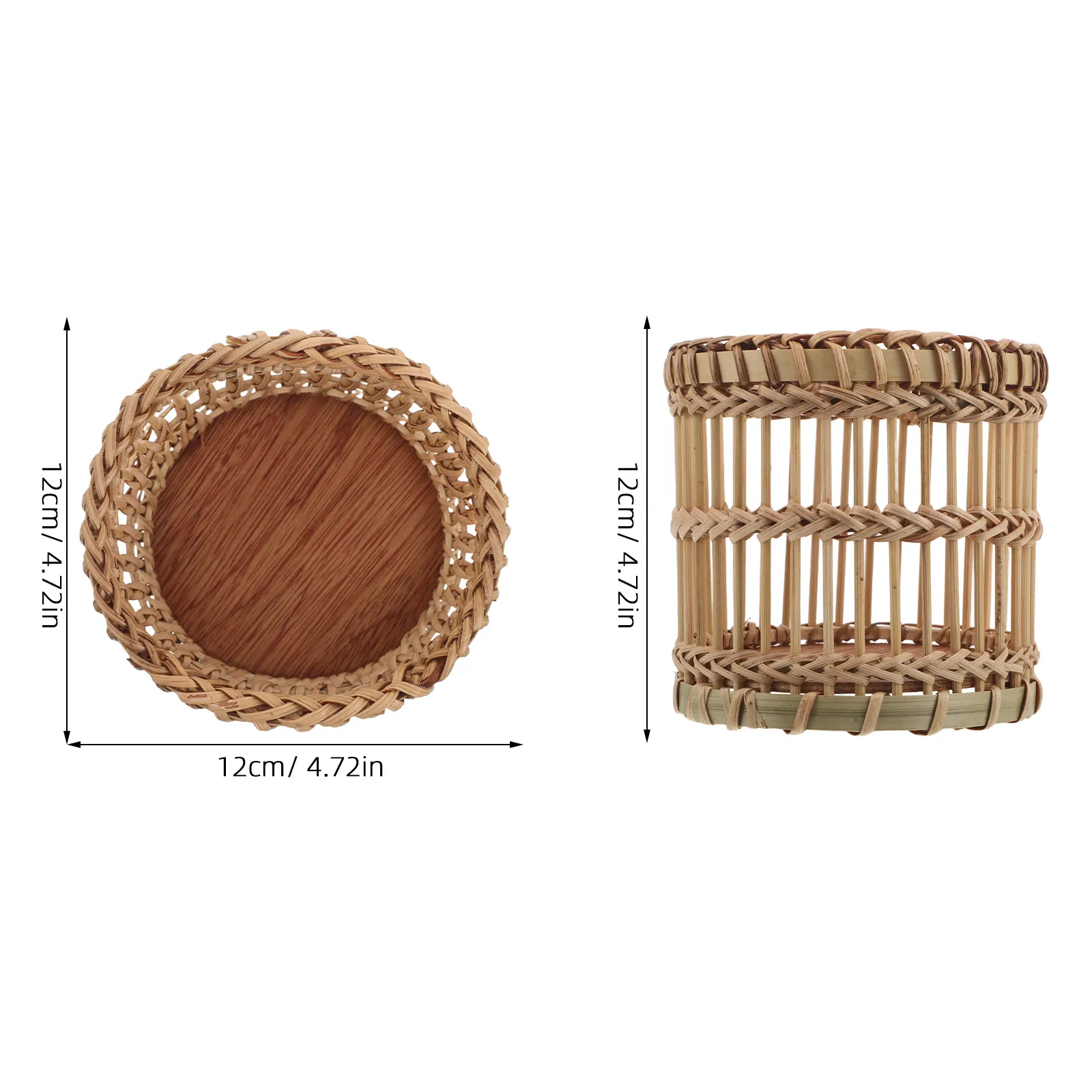 Bamboo Utensil Holder Kitchen Countertop Organizer Woven Rattan Cutlery Storage Box Flatware Bamboo Organizer for Spoons