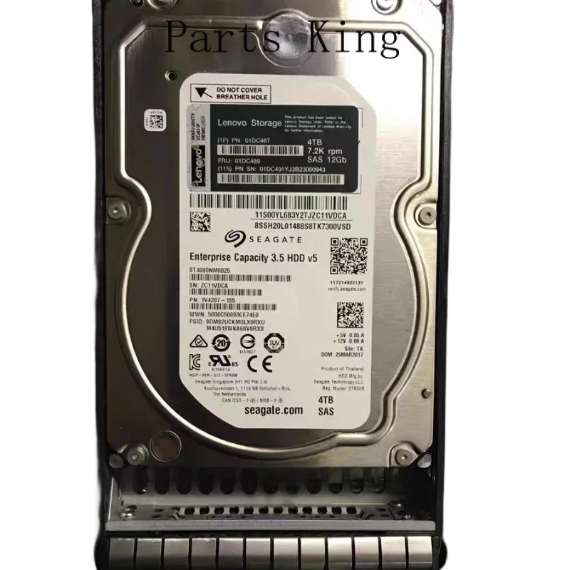 Para Lenovo 01DC487 01DC489 SAS 3,5"; 4TB 7200 RPM 12,0 Gb/S