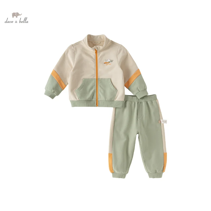 Dave Bella Children's Suit 2024 New Spring Boy’s Two-Piece Knit Comfortable Casual Fashion Cool Sport Outdoor DB1240159