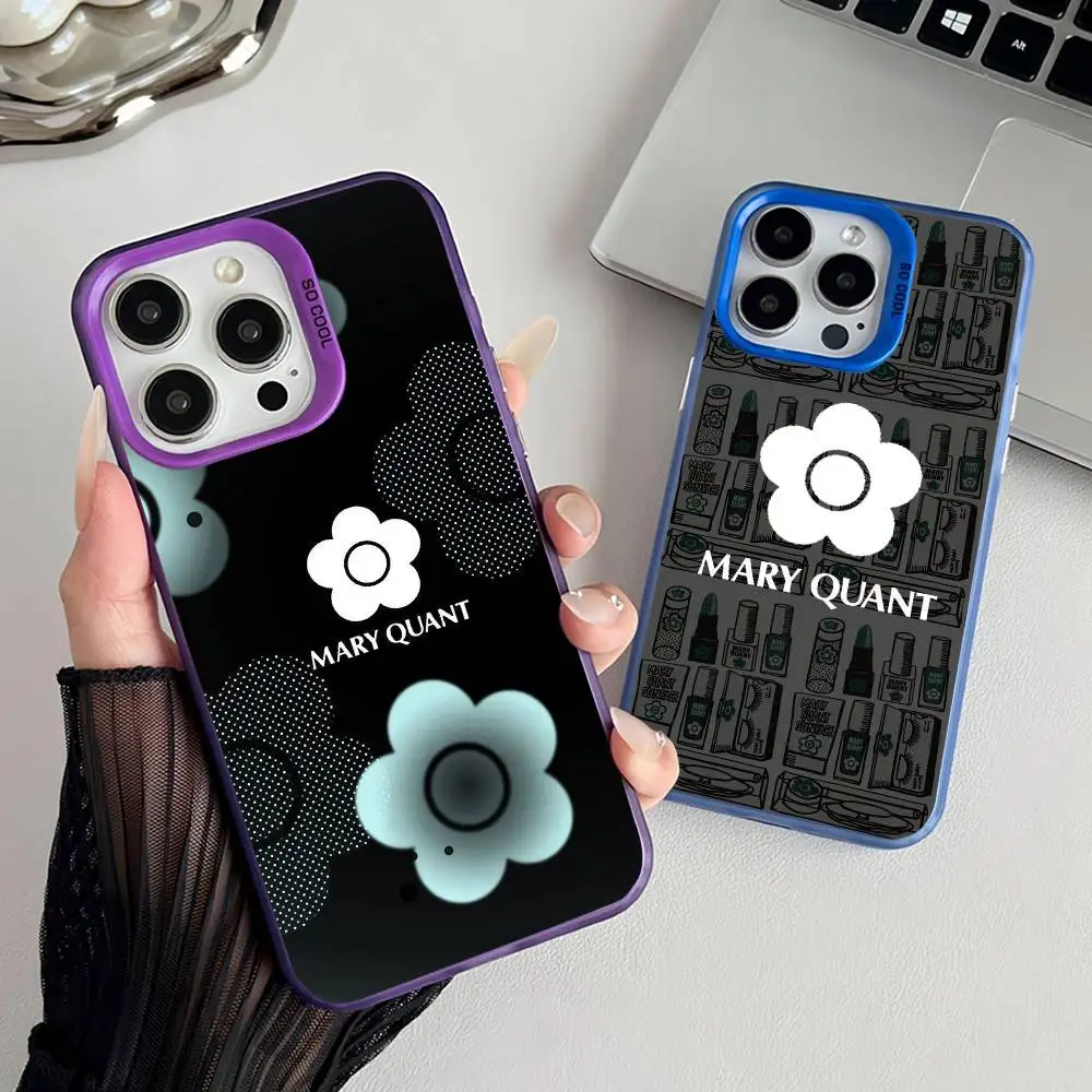 حافظة هاتف M-Mary Q-Quant لهاتف iPhone 11 12 13 14 15 16Pro Max Plus غطاء هاتف مطلي #2