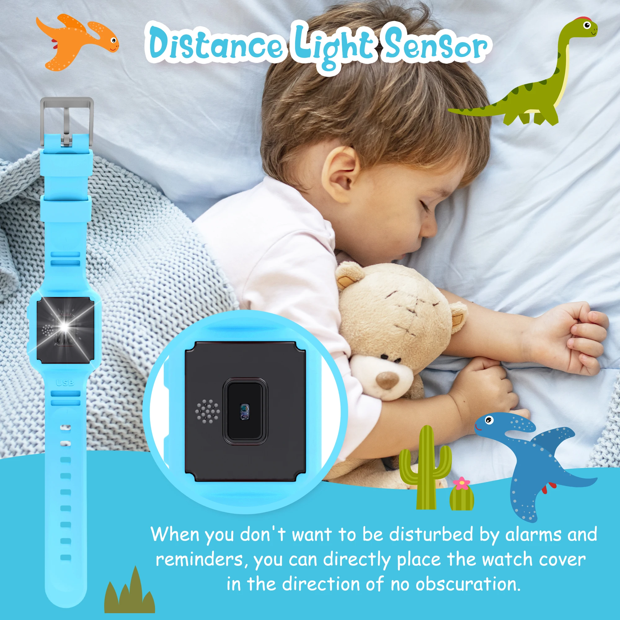 Kids Potty Training Watch Waterproof Digital Rechargeable Watches for Toddler withAlarm Clocks andVibration Reminder Timer Watch