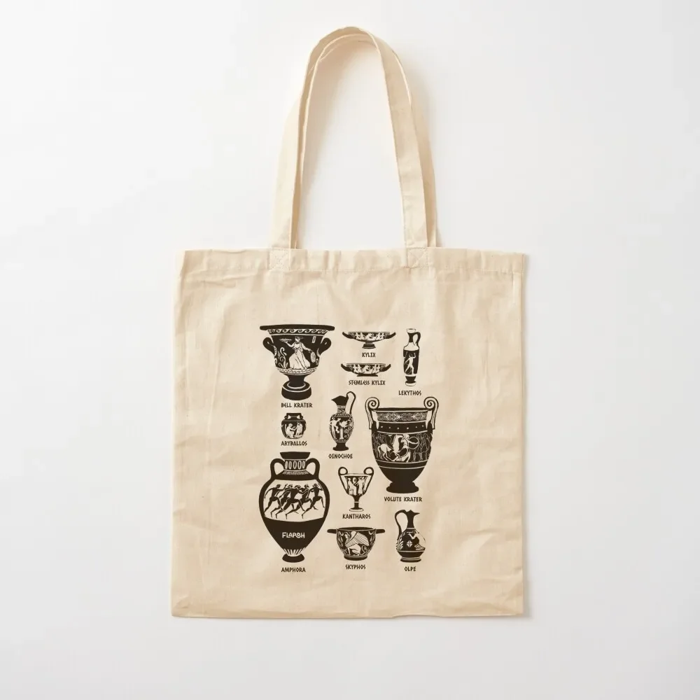 

Ancient Greek Pottery Silhouette Tote Bag university shopper bag the tote bag Canvas shoulder shopper bags