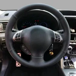 Black Microfiber Leather Car Steering Wheel Cover Car Steering Wheel Braid Cover For Subaru Forester 2012 Impreza 2008-2011