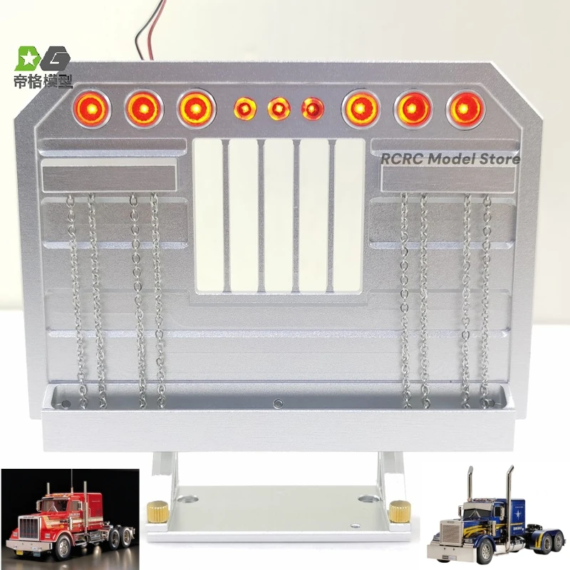 Toy Truck CNC Metal Lighting Equipment Rack For Tamiya KING HAULER GRAND HAULER 1/14 RC Tractor Truck DIY Upgrade Parts