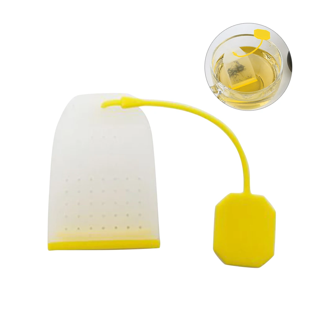 

Silicone Reusable Tea Bag Tea Infuser Strainer Loose Leaf Filters Steeper for Tea Cups Mugs Teapots (Yellow)