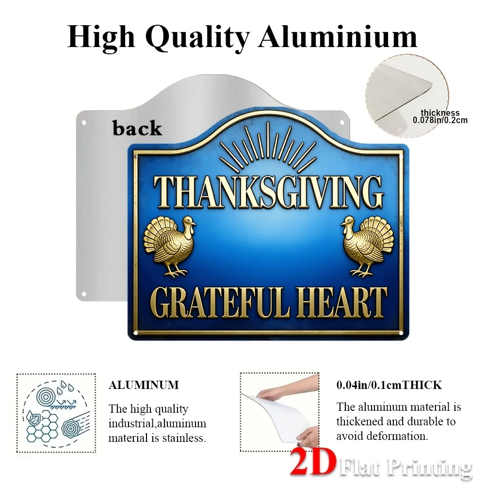 1pc, 2D Flat, Signs Metal Sheet Painting 