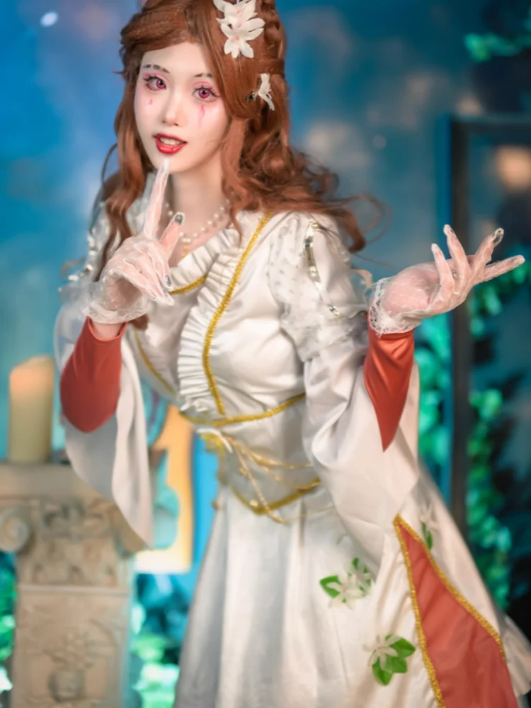 Costume de Cosplay de psychologue, identité V Ada Mesmer, robe élégante pour femmes, vêtements de jeu de rôle, Costume de fête d'halloween, Stock