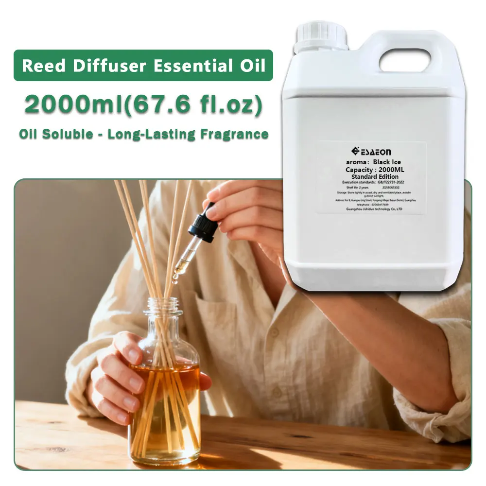 ESAEON Essential Oil - Vine Diffuser Replenishes Aromatic Oil, Aroma Reed Diffuser Oil, Black lce/Shangri-La 2000ML (67.6 fl.oz)