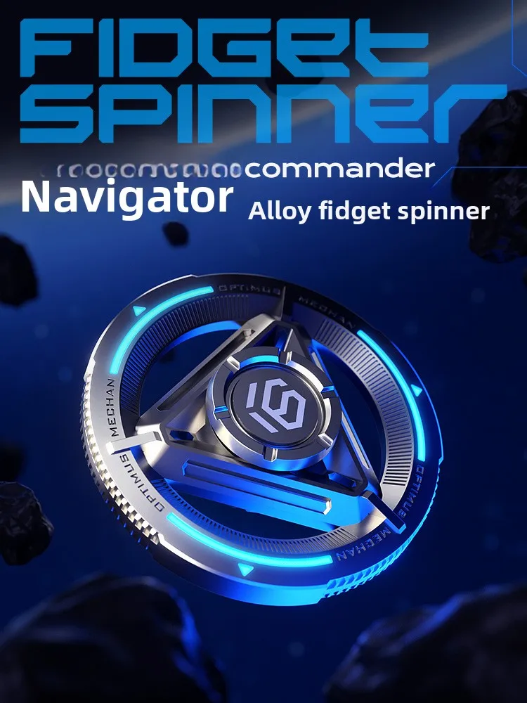 yijue-navigator-alloy-fidget-spinner-–-led-light-black-tech-edc-decompression-toy-multifunctional-finger-gyro-for-stress-relief