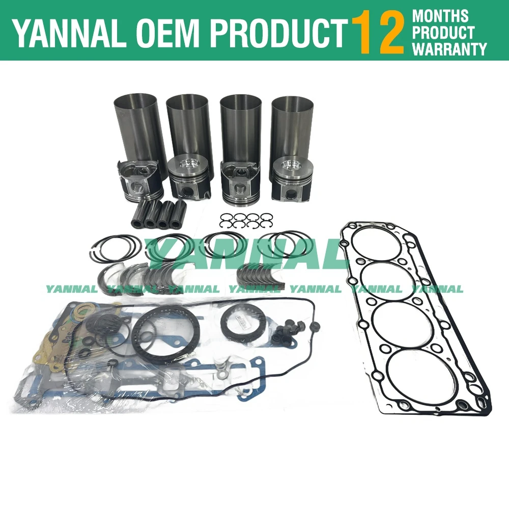 4D84E-3 overhaul rebuild kit For Komatsu engine PC40R-8 PC45R-8 PC40MR excavator