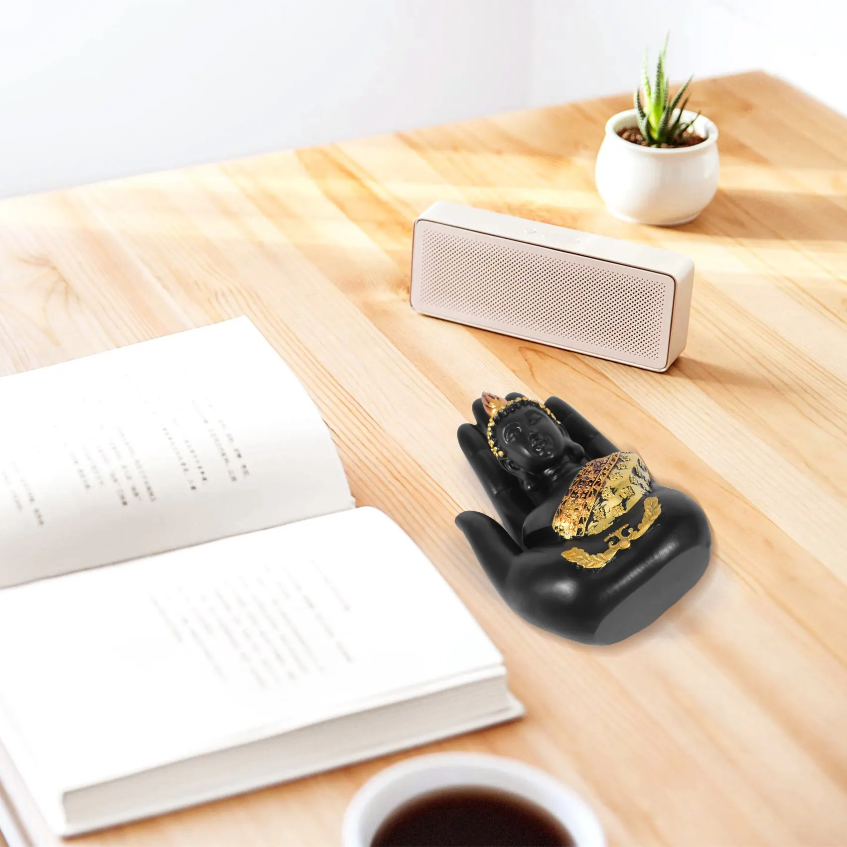 Thai Buddha in the Palm Statue Figurine,Zen Buddha Sculpture-Indoor/Outdoor Decor for Garden,Patio,Porch Yard Art Decor HOT