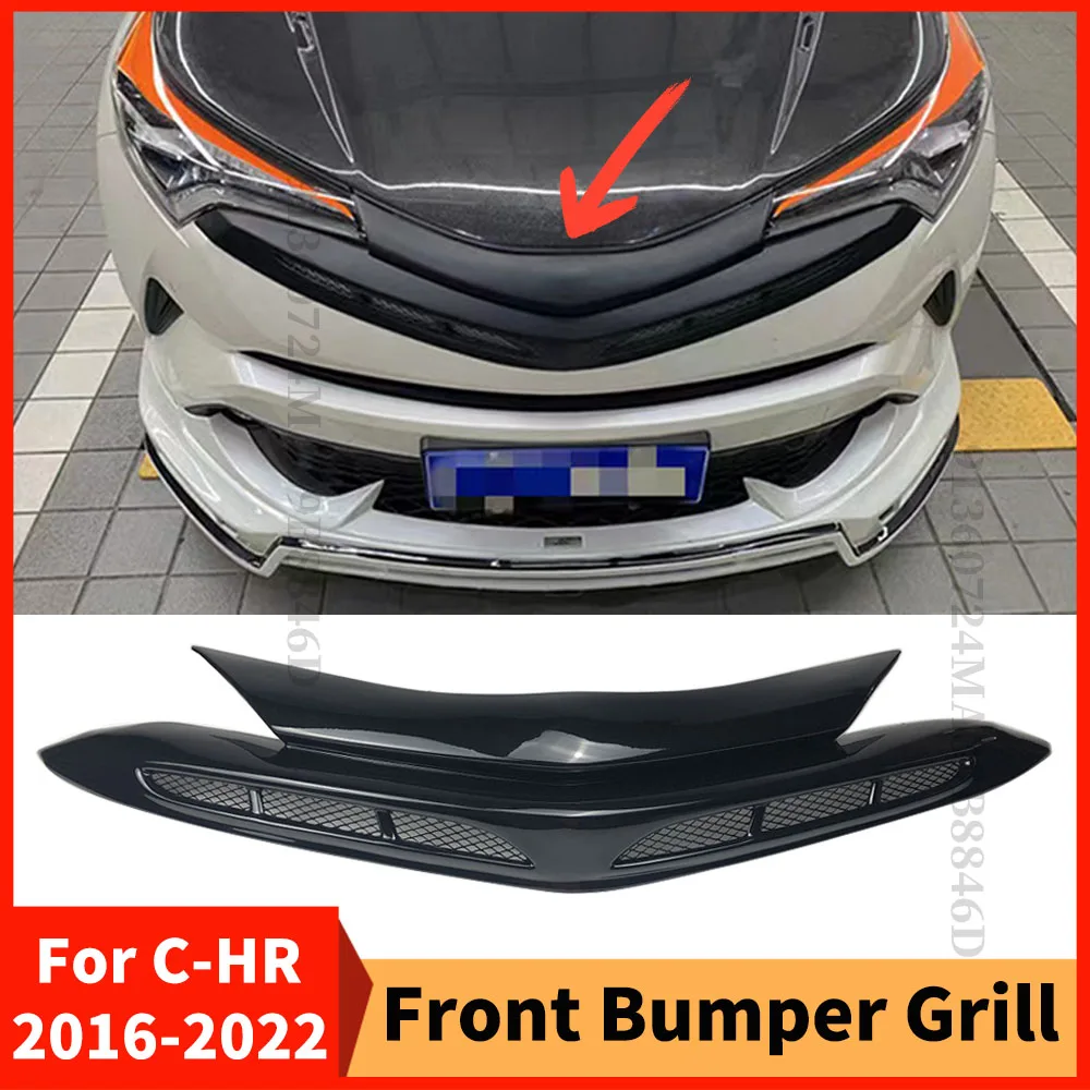 

Upgrade Body Kit Front Hood Grille Racing Bumper Grill Tuning Accessories For TOYOTA C-HR CHR 2016-2022 Exterior Part Facelift