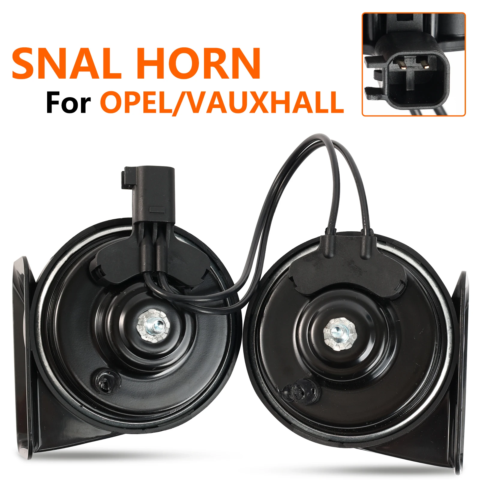 

2Pcs Car Twin Tone Snail Horn Loud Speaker For Opel Vauxhall Corsa D E Astra J K Vectra D Insignia Meriva Zafira Mokka Antara